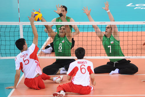 
پیروزی تیم والیبال نشسته ایران مقابل چین در چهاردهمین دوره بازیهای پارالمپیک لندن 
